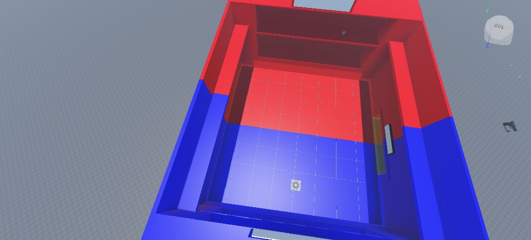 battle ground Blue VS Red Low-poly 3D model_4