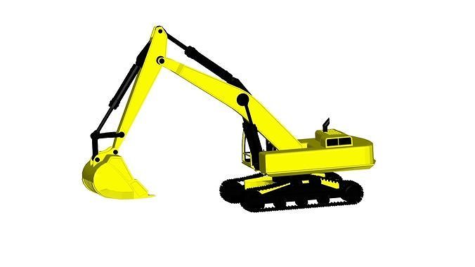 Cat Excavator 3D model