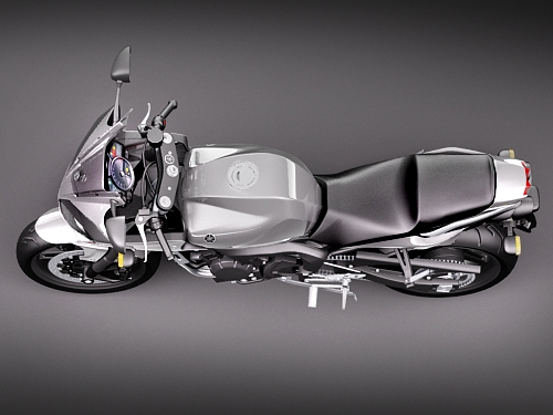 Yamaha FZ-6 Fazer 2008-2009 Motorcycle 3D Model 3D model_7