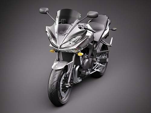Yamaha FZ-6 Fazer 2008-2009 Motorcycle 3D Model 3D model_1