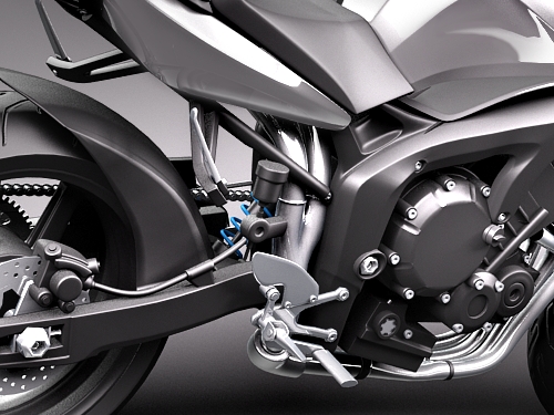 Yamaha FZ-6 Fazer 2008-2009 Motorcycle 3D Model 3D model_3