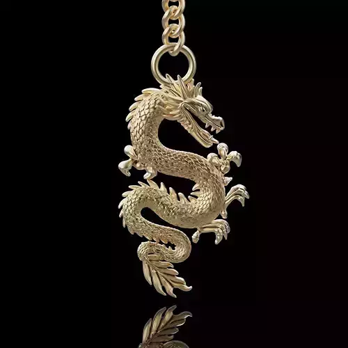 Dragon key holder silver gold jewelry printable 3d model