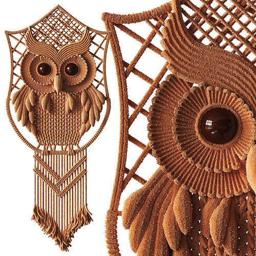 Macrame Low-poly 3D model