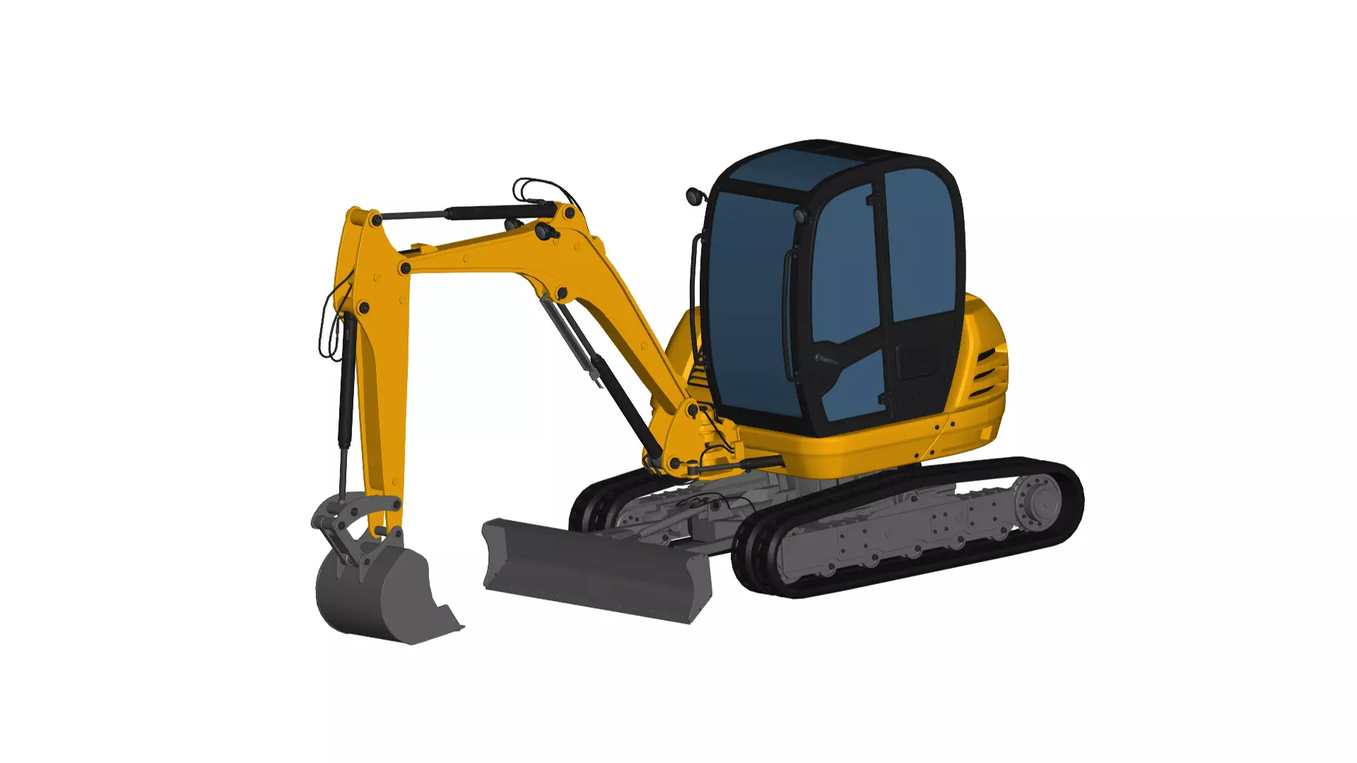 Compact Track Excavator 3D model