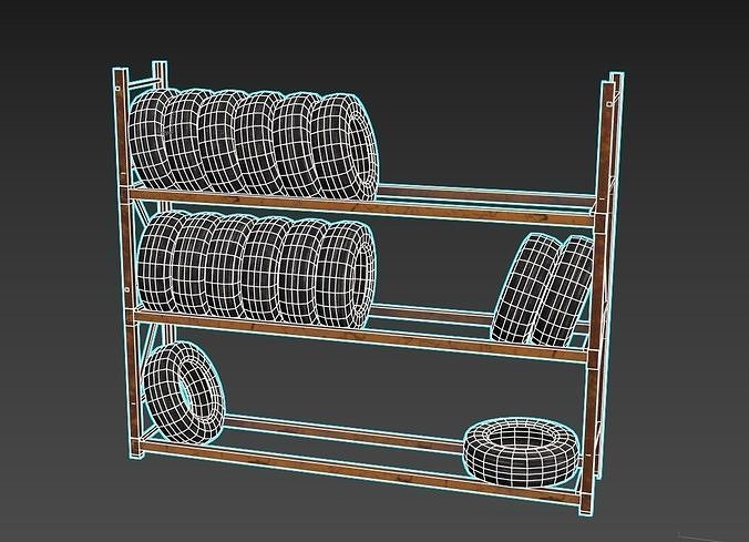 Tire Rack 3D model 7