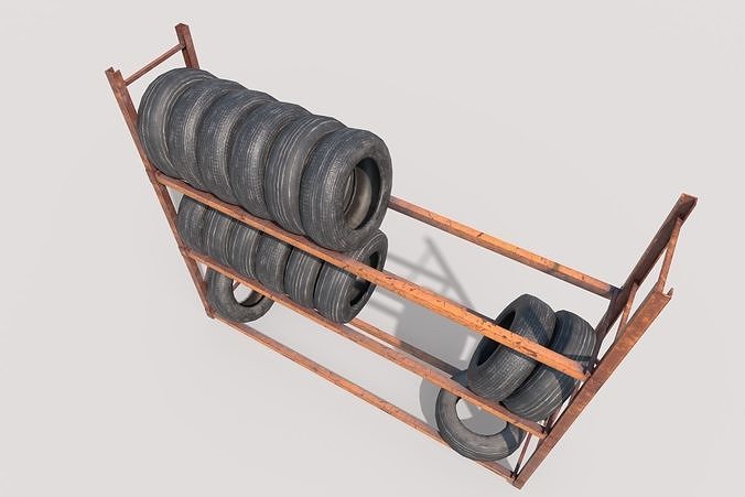 Tire Rack 3D model 4