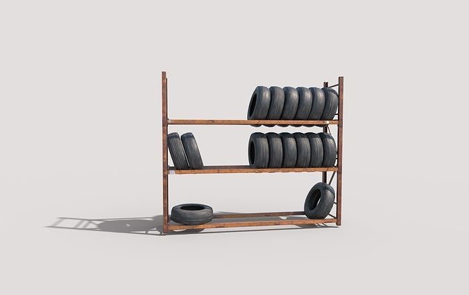 Tire Rack 3D model 2
