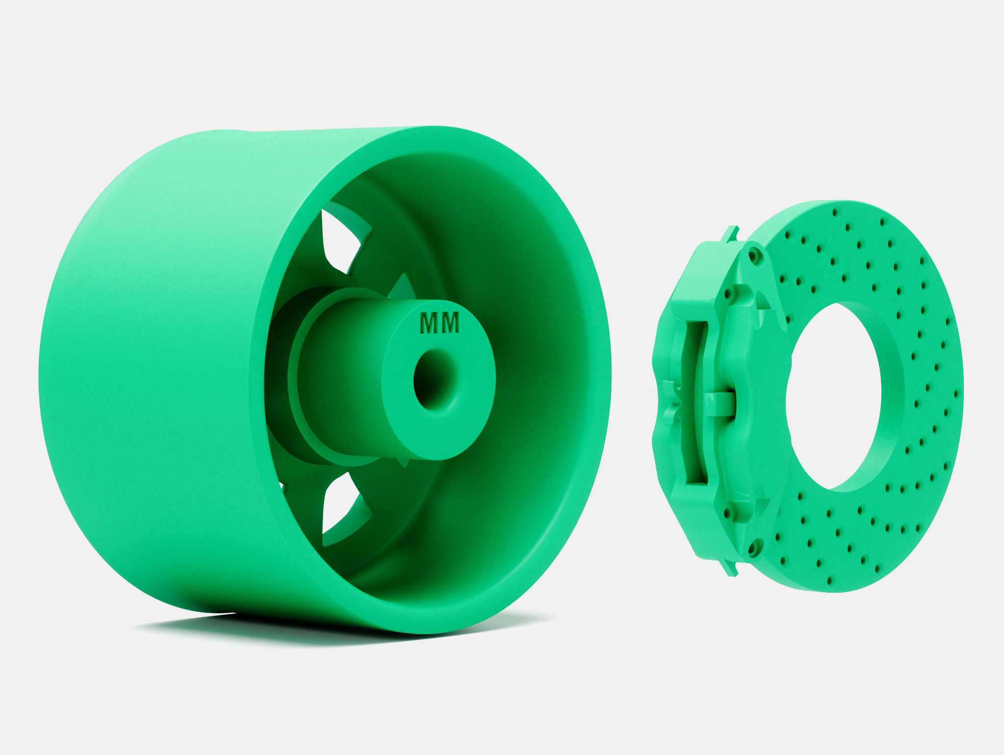 15x10 Minilite Wheel and Brake 3D print model_6