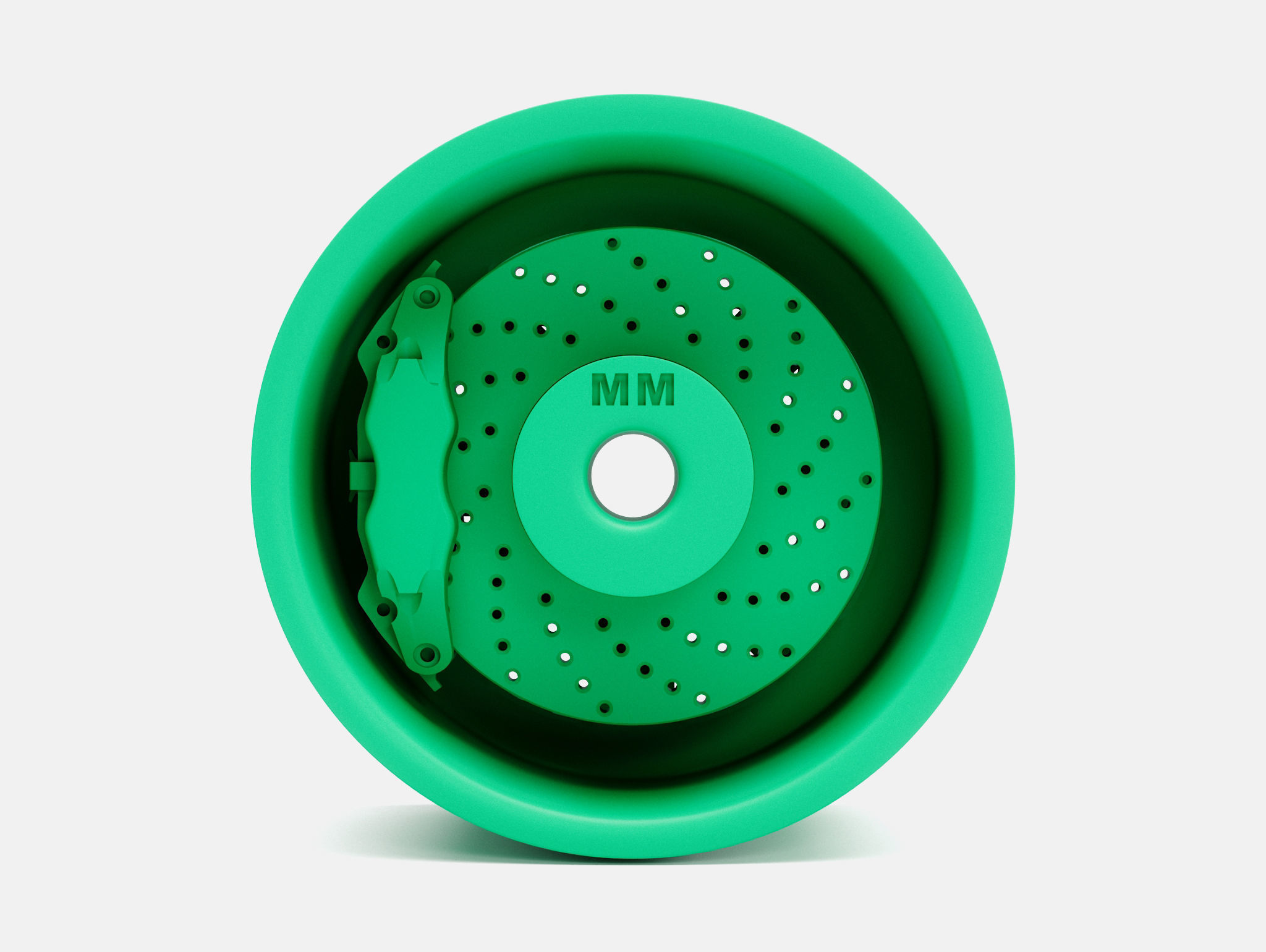 15x10 Minilite Wheel and Brake 3D print model_4