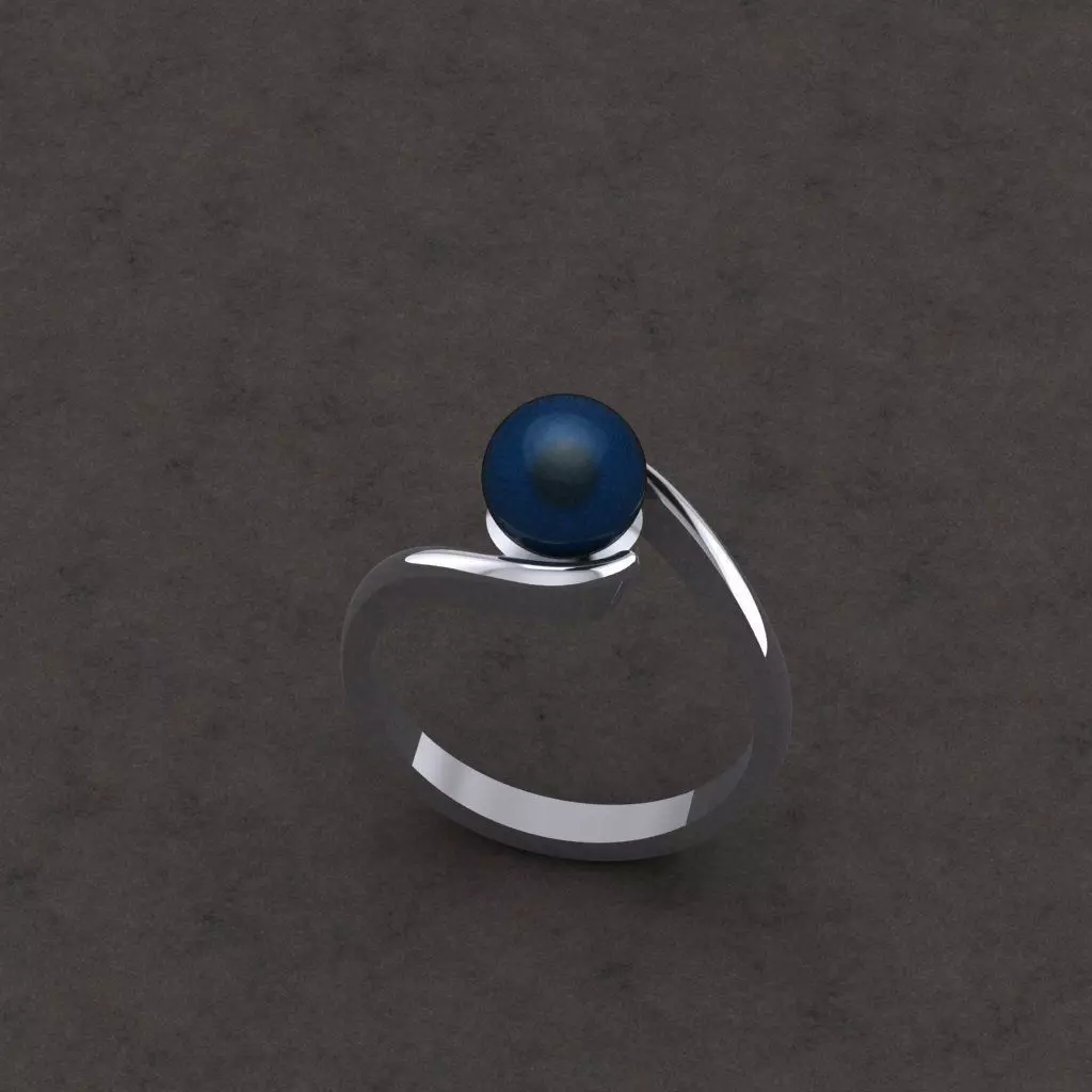 pearl ring stl 3D print model 3D print model