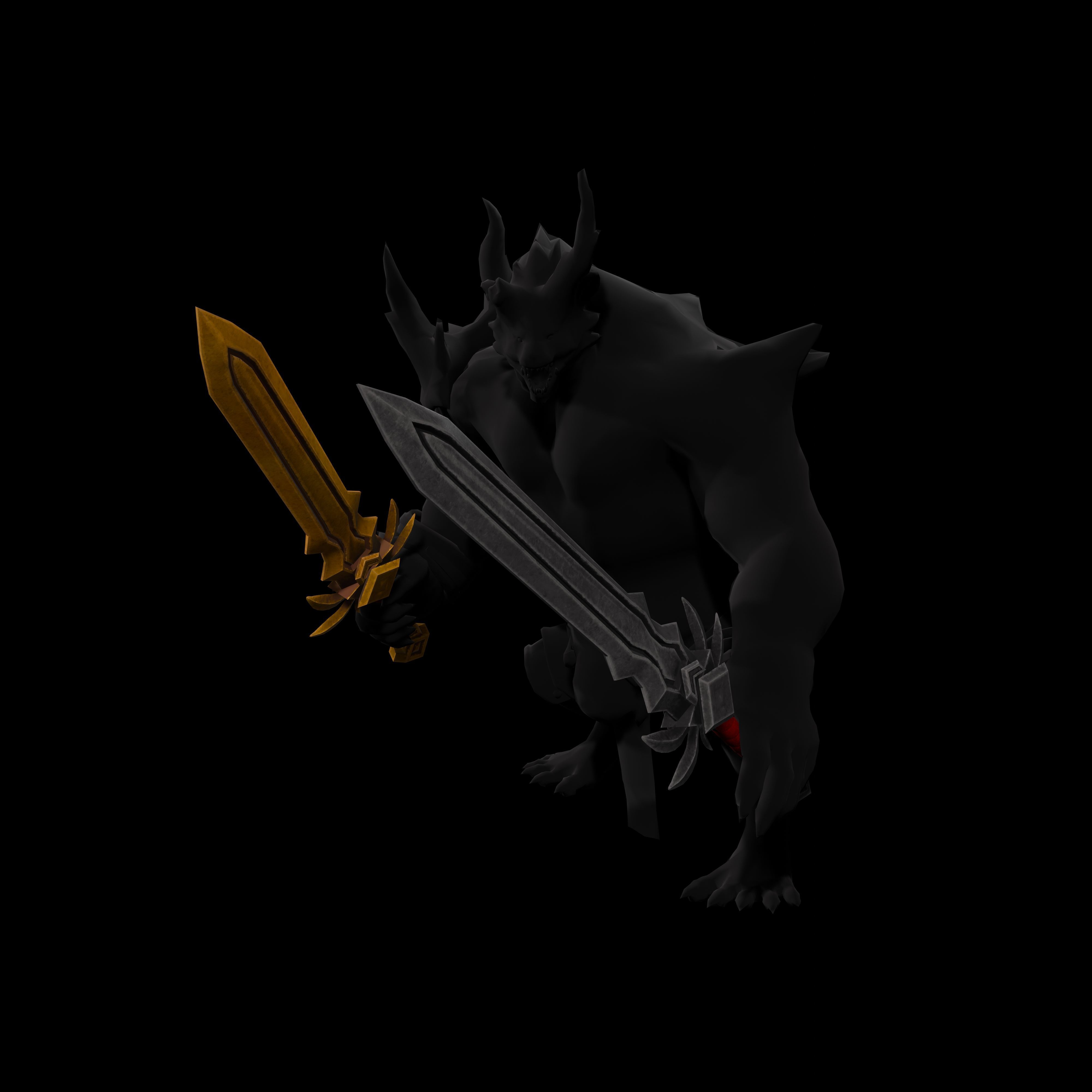 Low Poly Fantasy Sword Set Low-poly 3D model_9