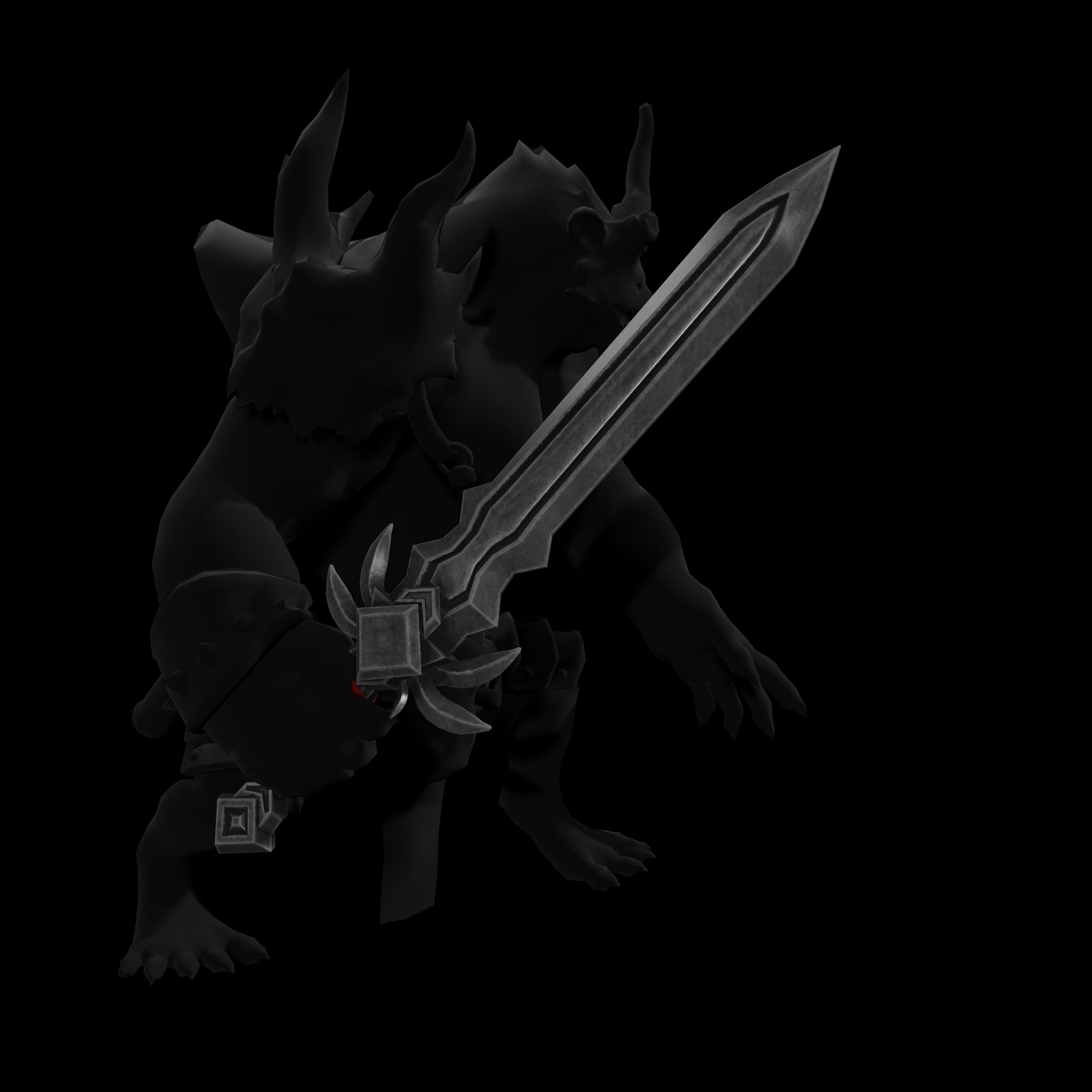 Low Poly Fantasy Sword Set Low-poly 3D model_7