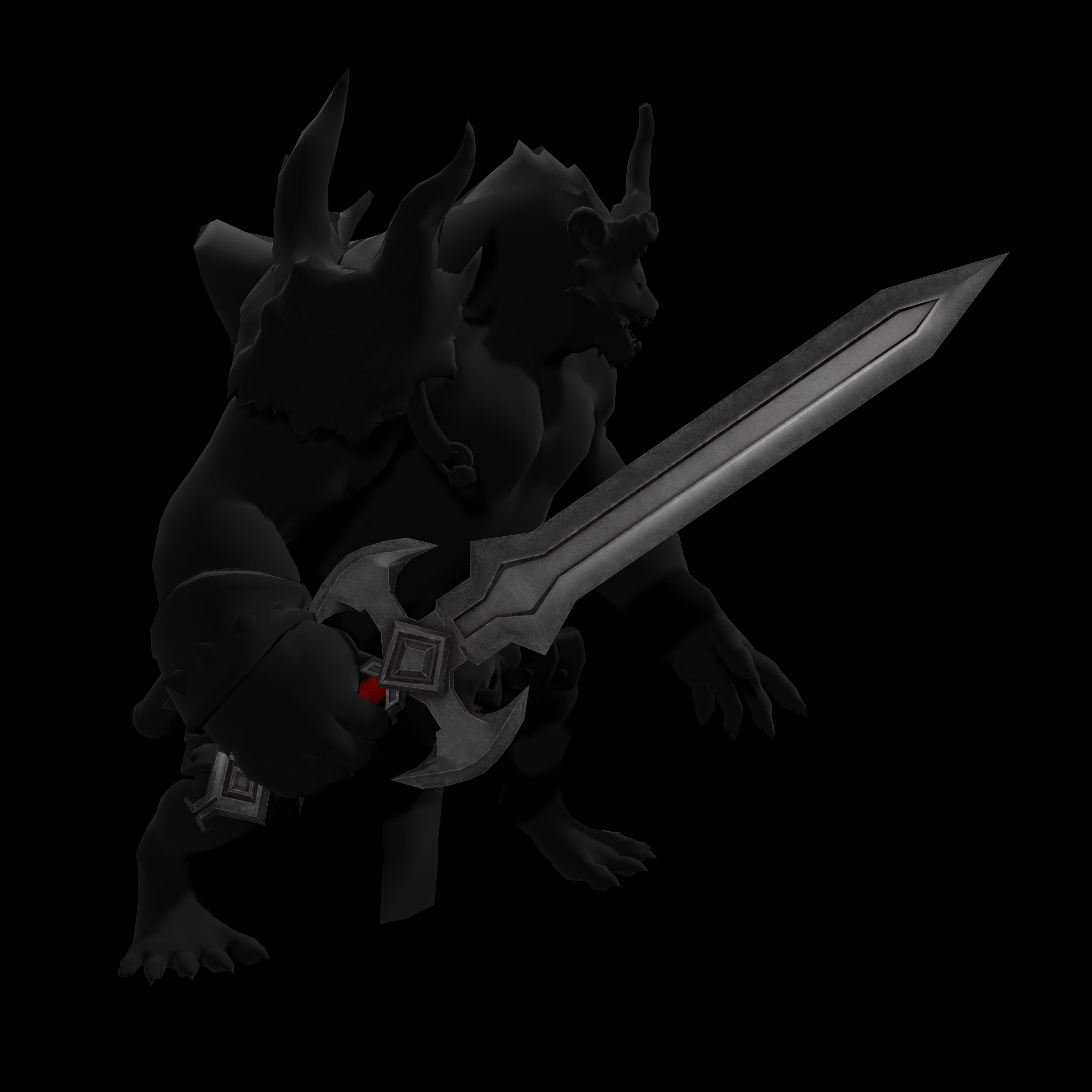 Low Poly Fantasy Sword Set Low-poly 3D model_6