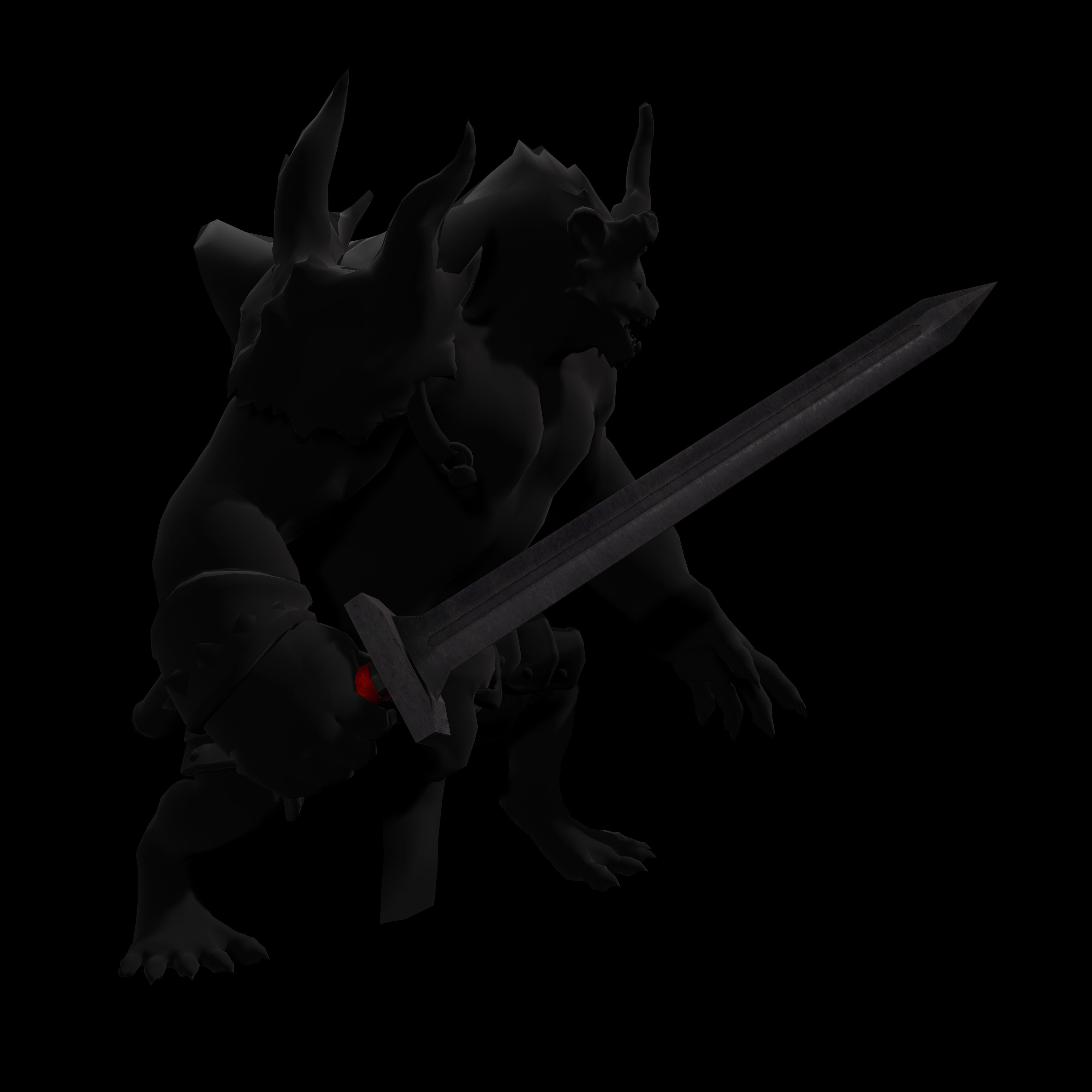 Low Poly Fantasy Sword Set Low-poly 3D model_5