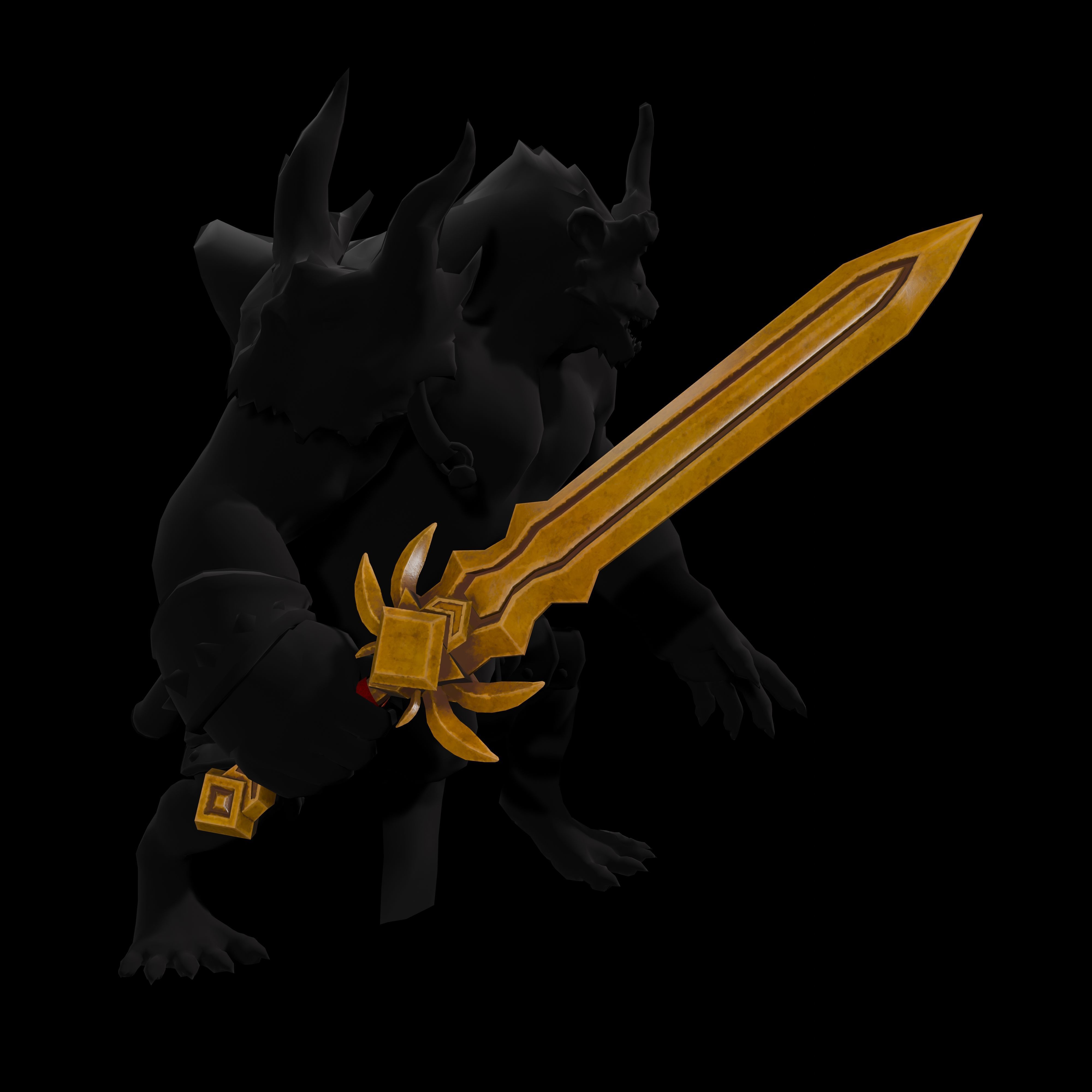 Low Poly Fantasy Sword Set Low-poly 3D model_8