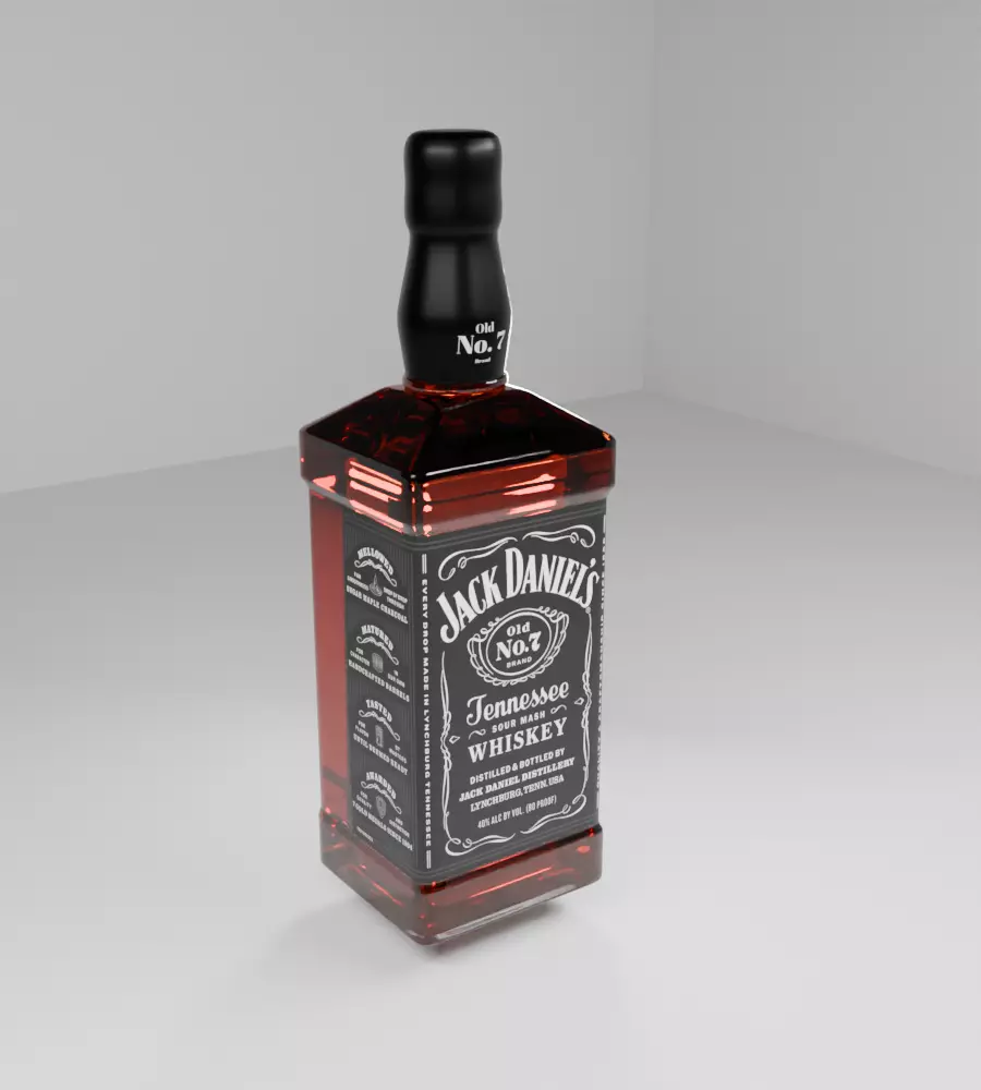 Jack Daniels Low-poly 3D model