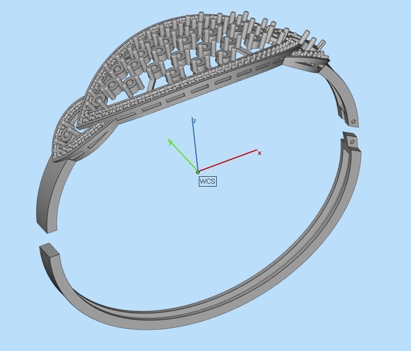 Bracelet 1 marquis 3D print model_2