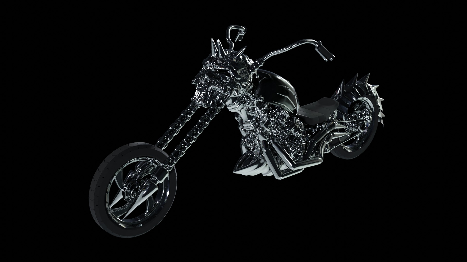 Ghost Rider Motorcycle or Motorbike 3D Model 3D model_1