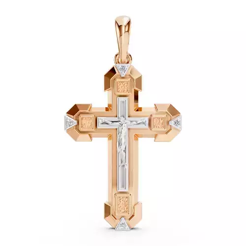 Jesus Cross With Diamonds