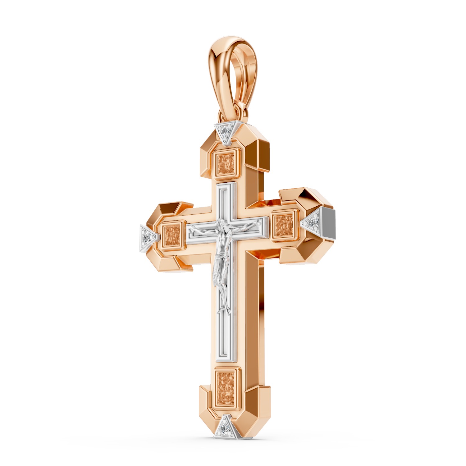 Jesus Cross With Diamonds 3D print model_1