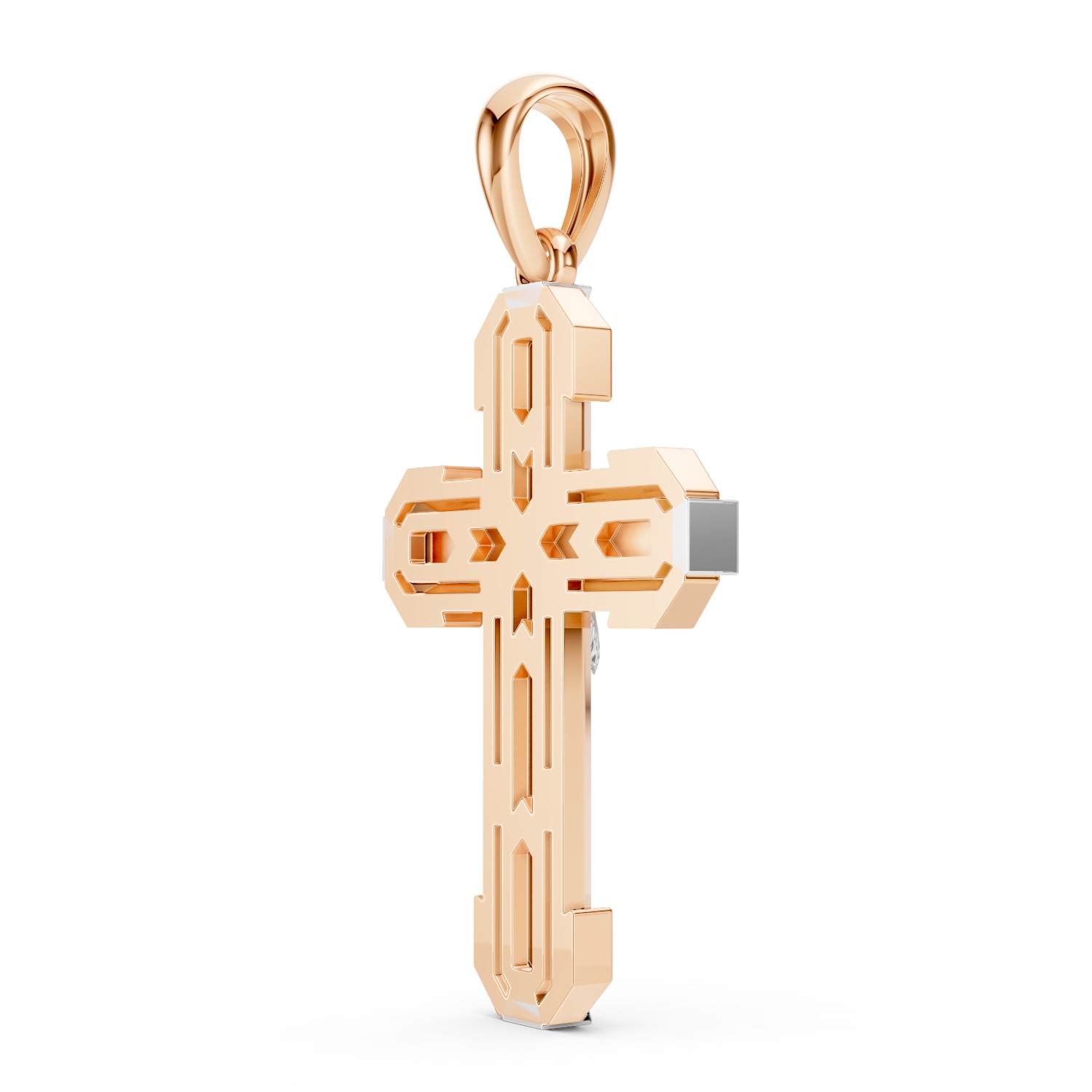Jesus Cross With Diamonds 3D print model_4
