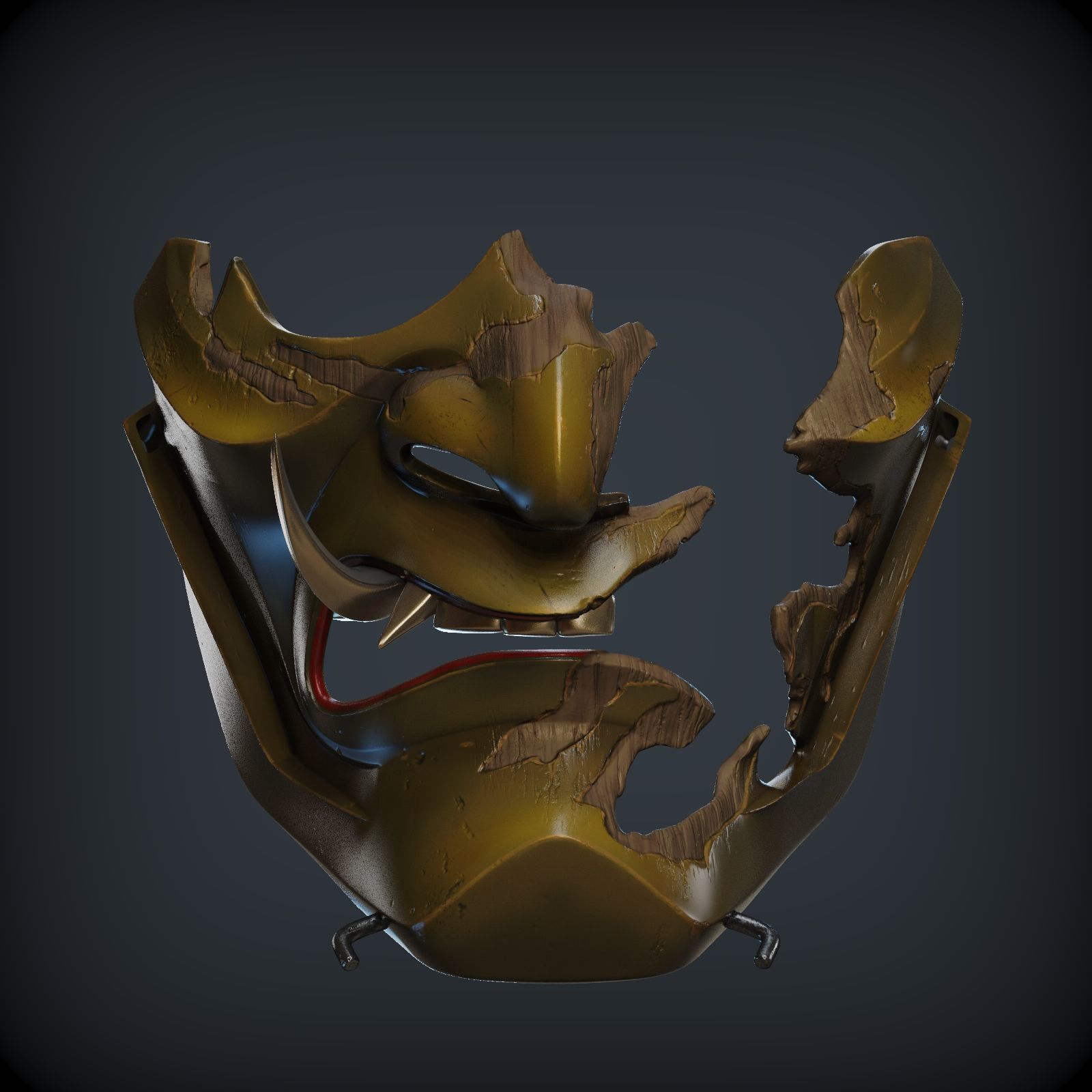 GHOST OF TSUSHIMA Guardians Scowl mask for 3d print 3D print model_18