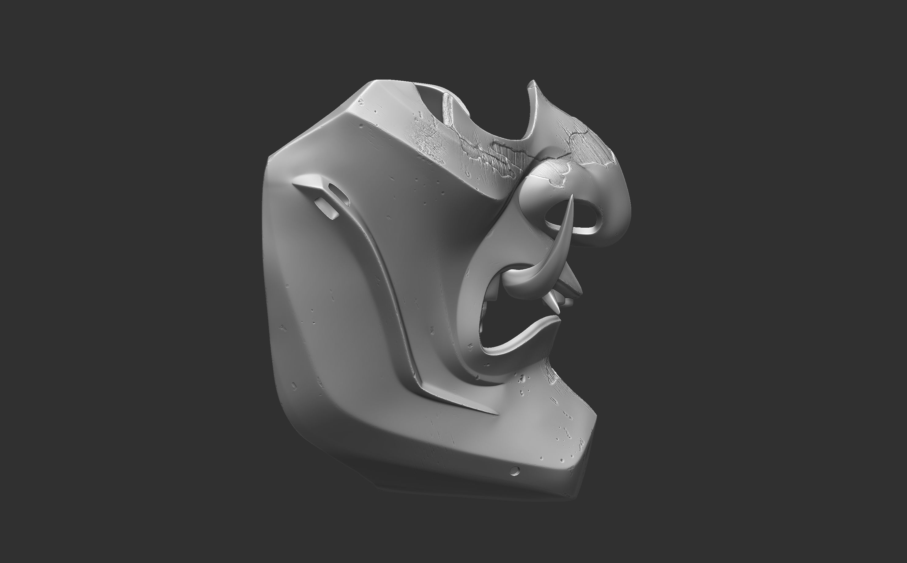 GHOST OF TSUSHIMA Guardians Scowl mask for 3d print 3D print model_21