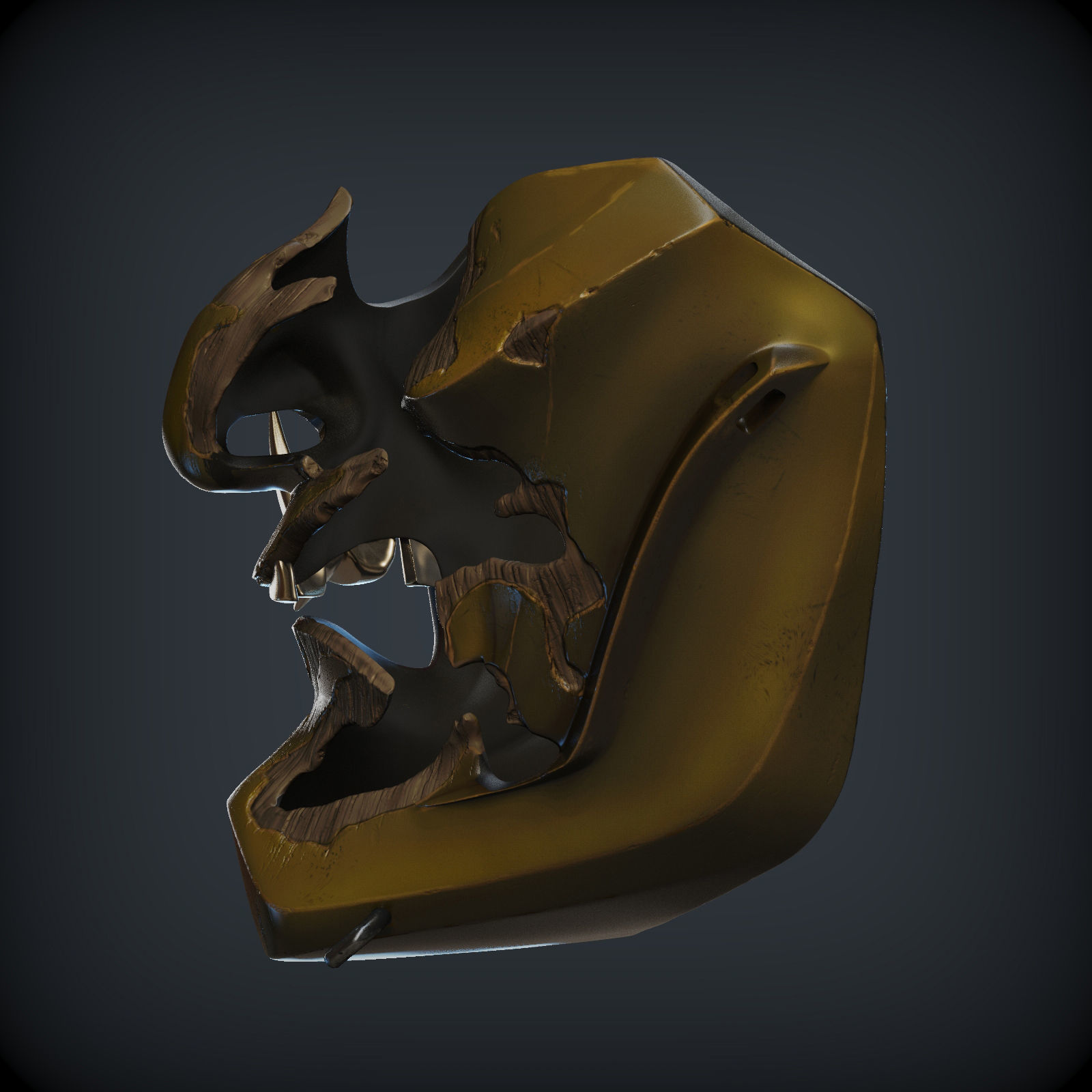 GHOST OF TSUSHIMA Guardians Scowl mask for 3d print 3D print model_10