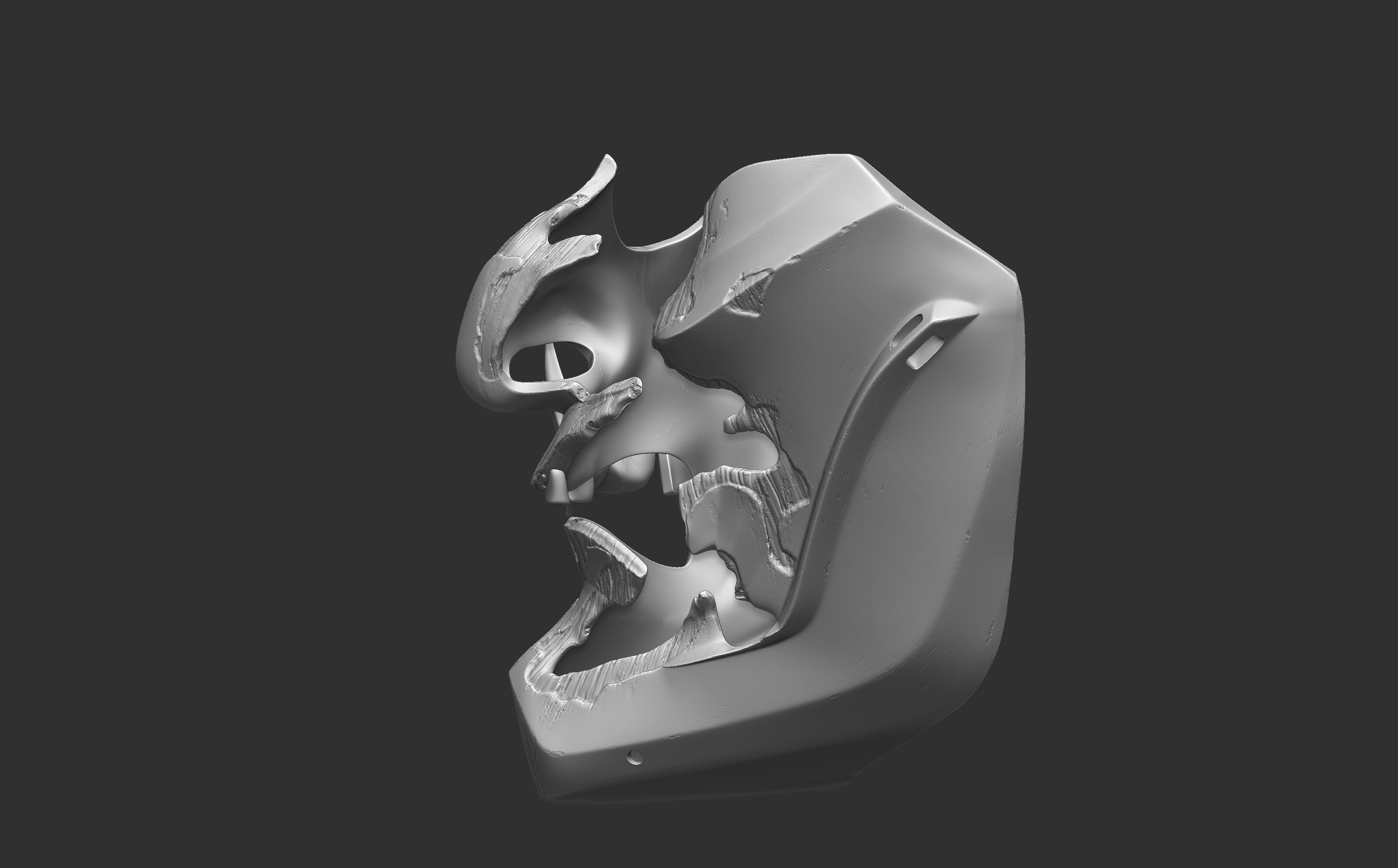 GHOST OF TSUSHIMA Guardians Scowl mask for 3d print 3D print model_22