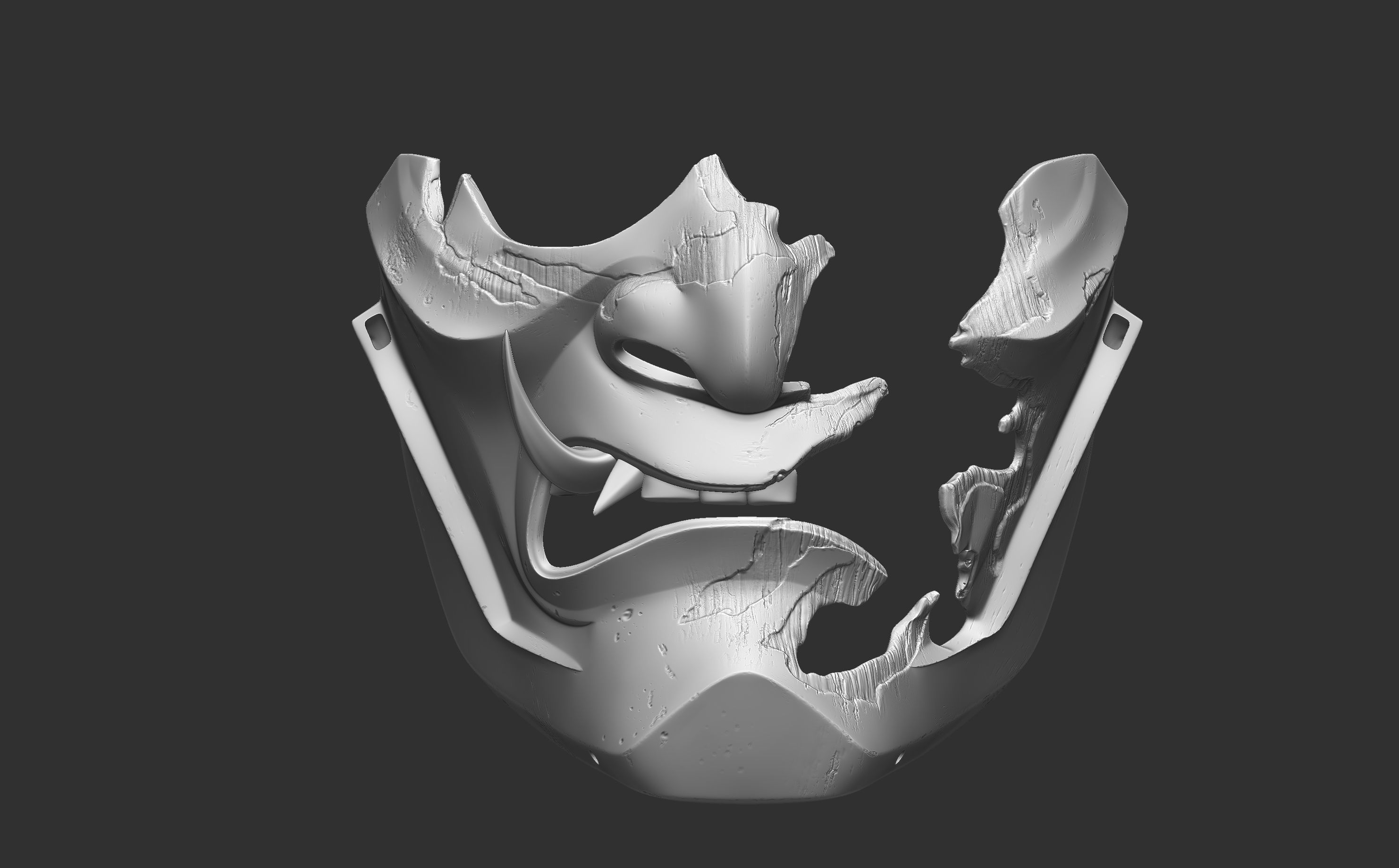 GHOST OF TSUSHIMA Guardians Scowl mask for 3d print 3D print model_2