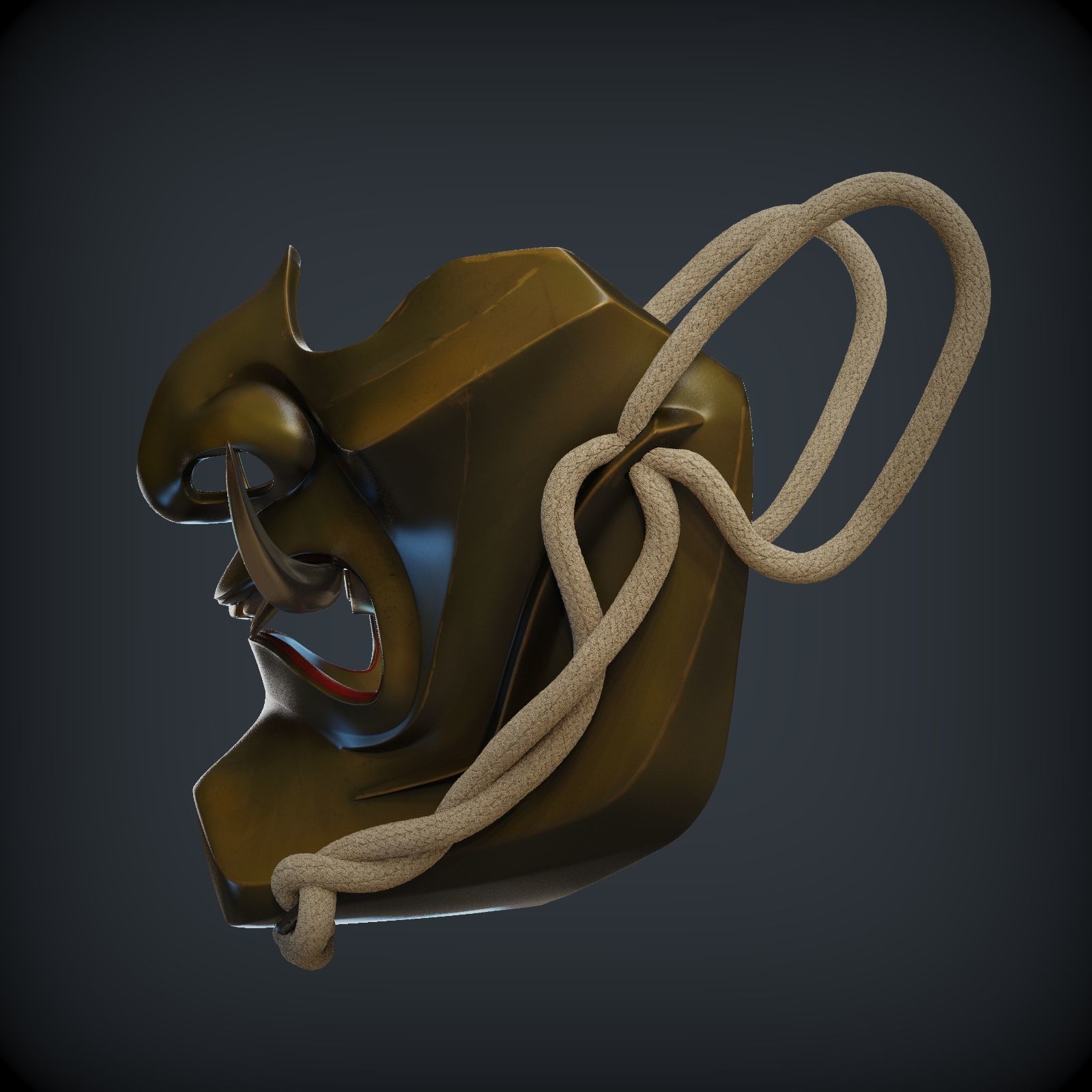 GHOST OF TSUSHIMA Guardians Scowl mask for 3d print 3D print model_15