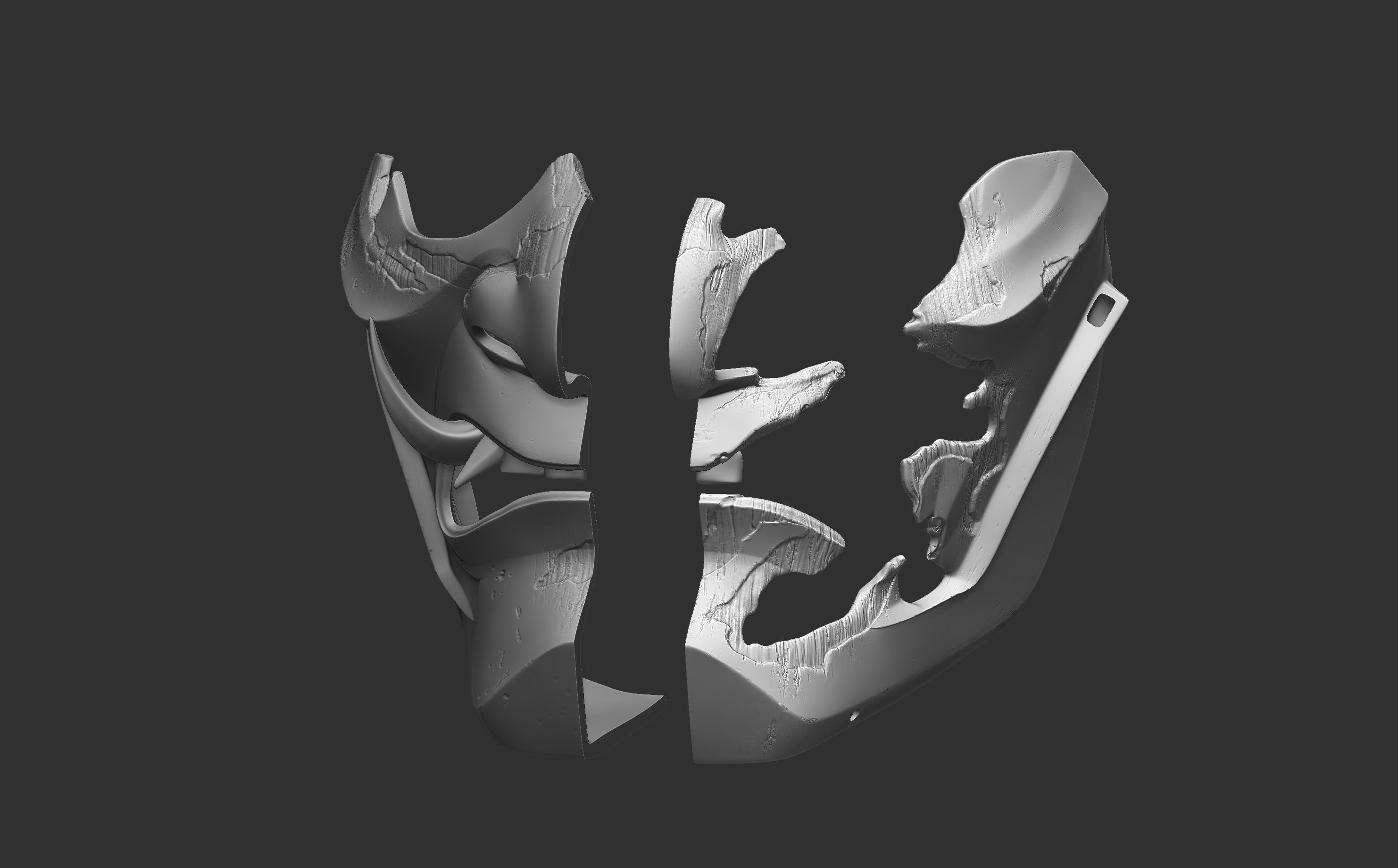 GHOST OF TSUSHIMA Guardians Scowl mask for 3d print 3D print model_25