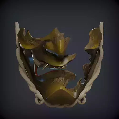 GHOST OF TSUSHIMA Guardians Scowl mask for 3d print 3D print model