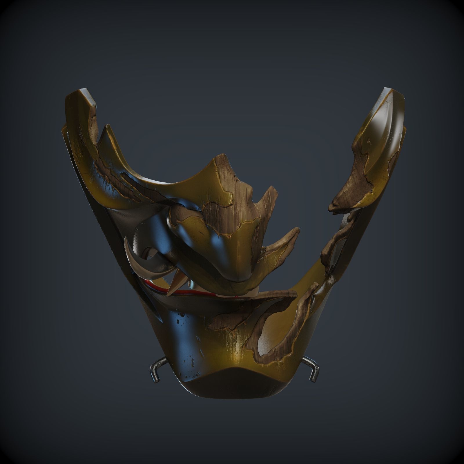 GHOST OF TSUSHIMA Guardians Scowl mask for 3d print 3D print model_8