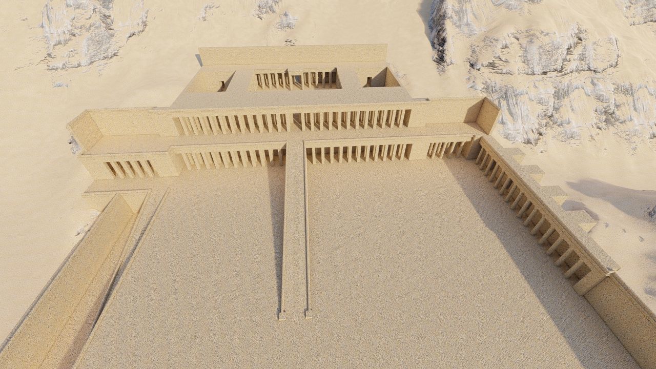 somer ancient pyramid-Ziggurat Temple 3D model_4