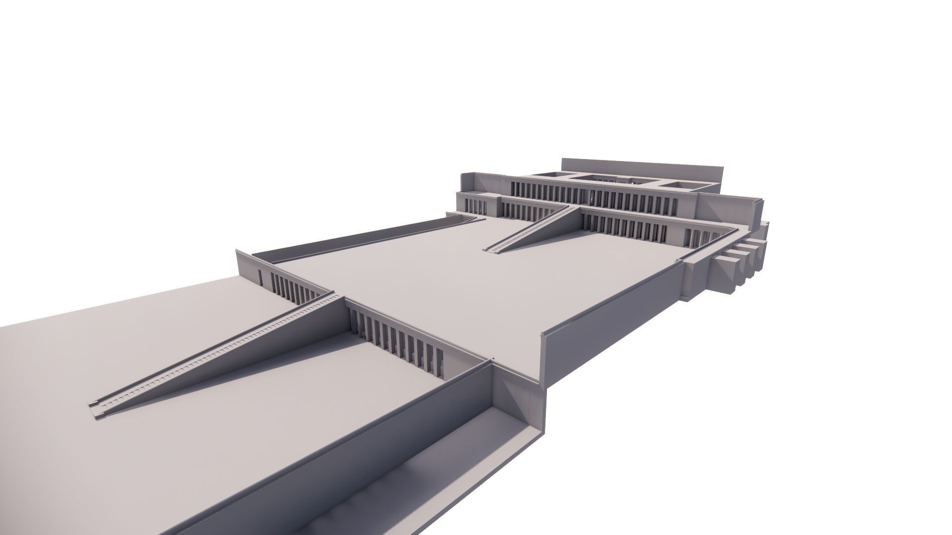 somer ancient pyramid-Ziggurat Temple 3D model_22