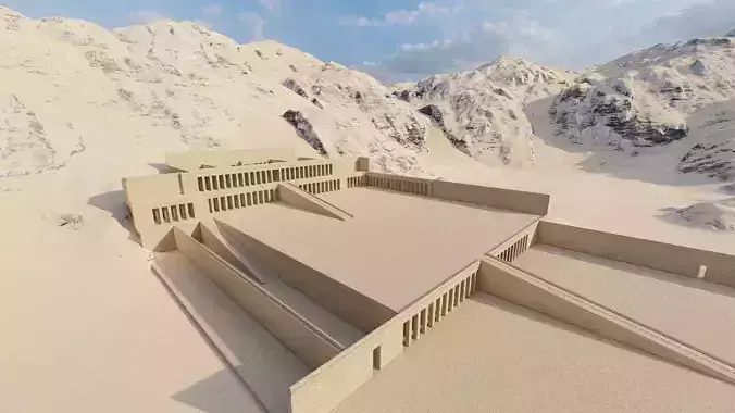 somer ancient pyramid-Ziggurat Temple 3D model