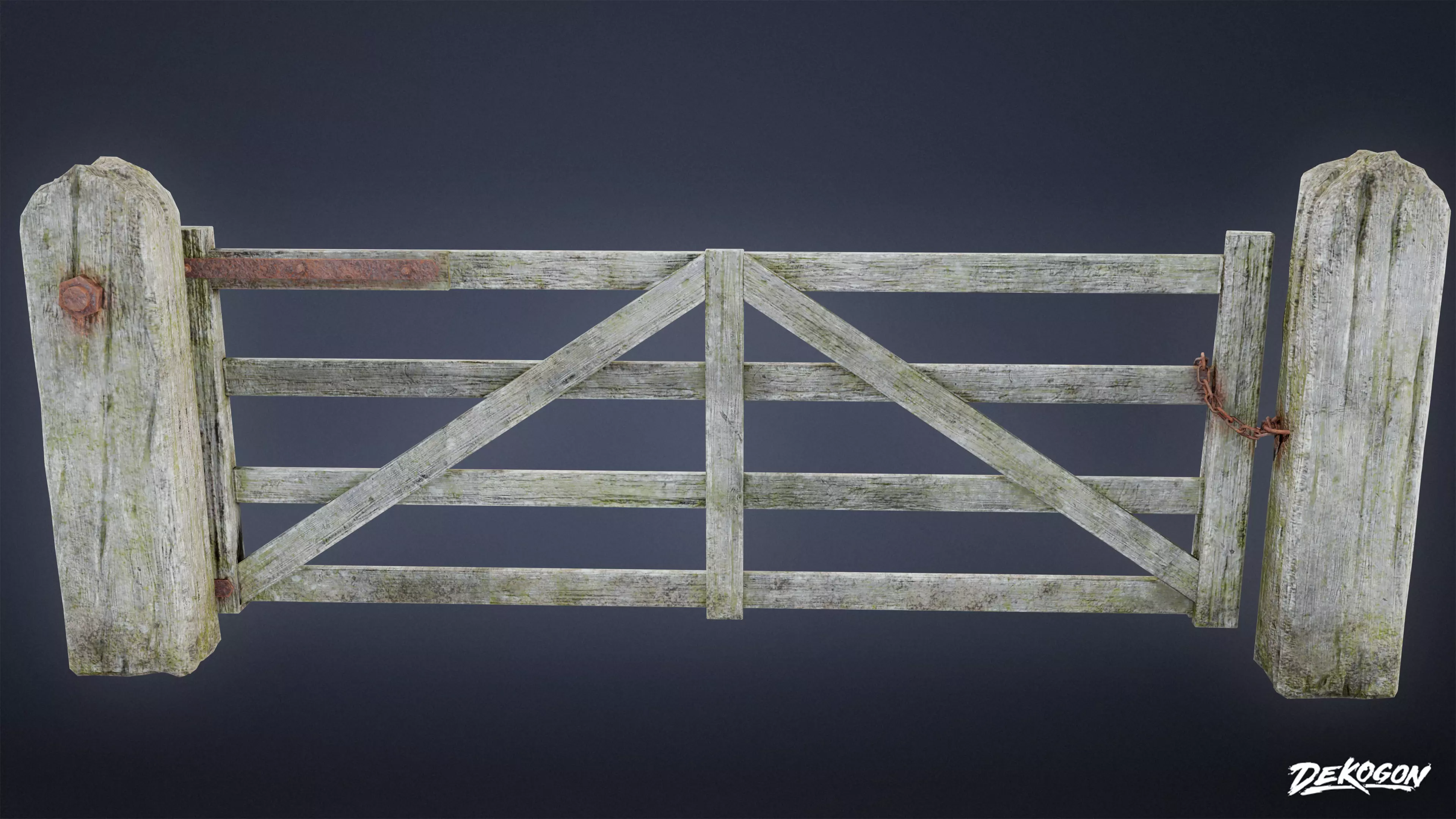 GATES AND FENCES - Gate 06 - LOW POLY Low-poly 3D model