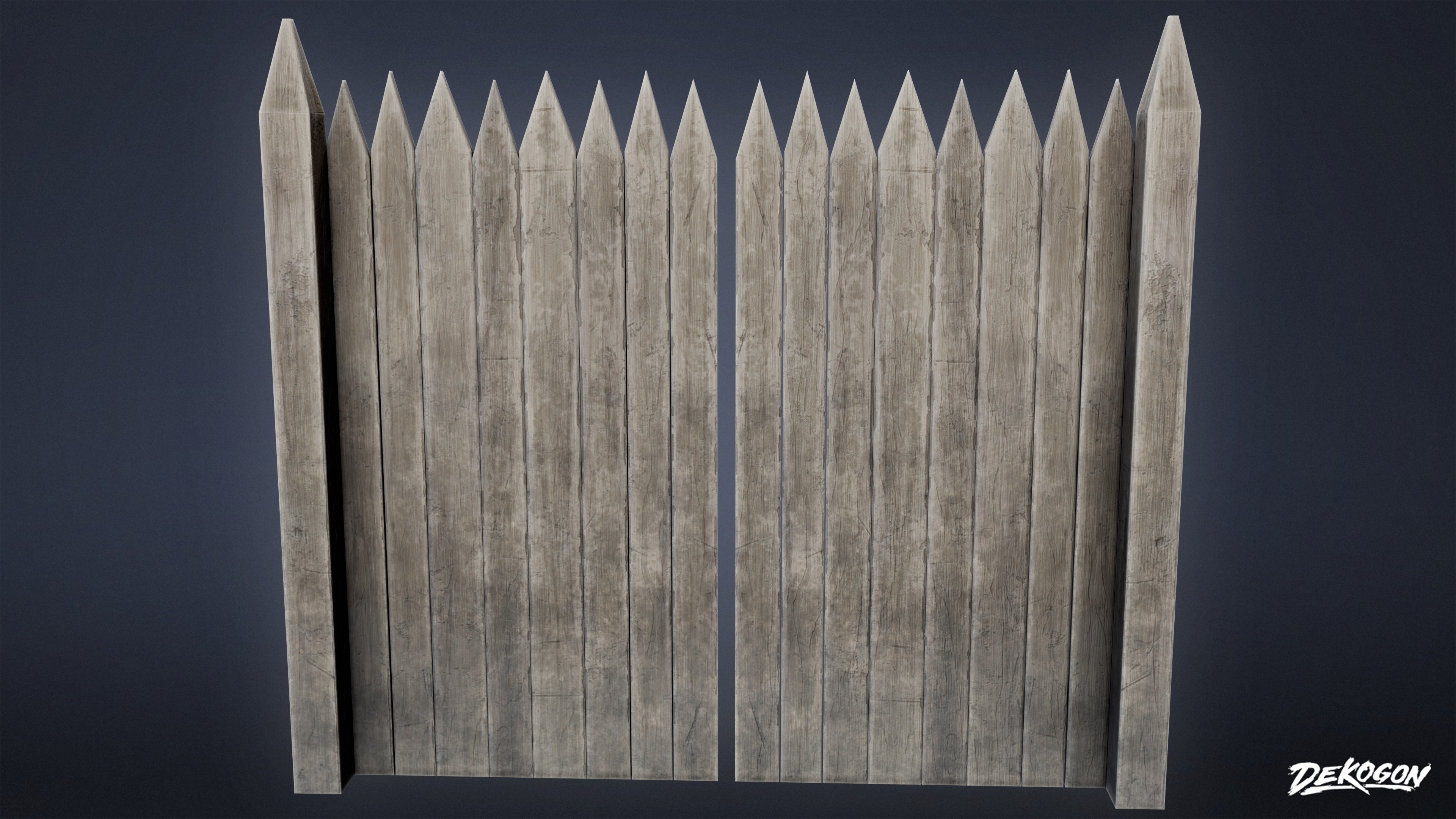 GATES AND FENCES - Gate 12 - LOW POLY Low-poly 3D model_3