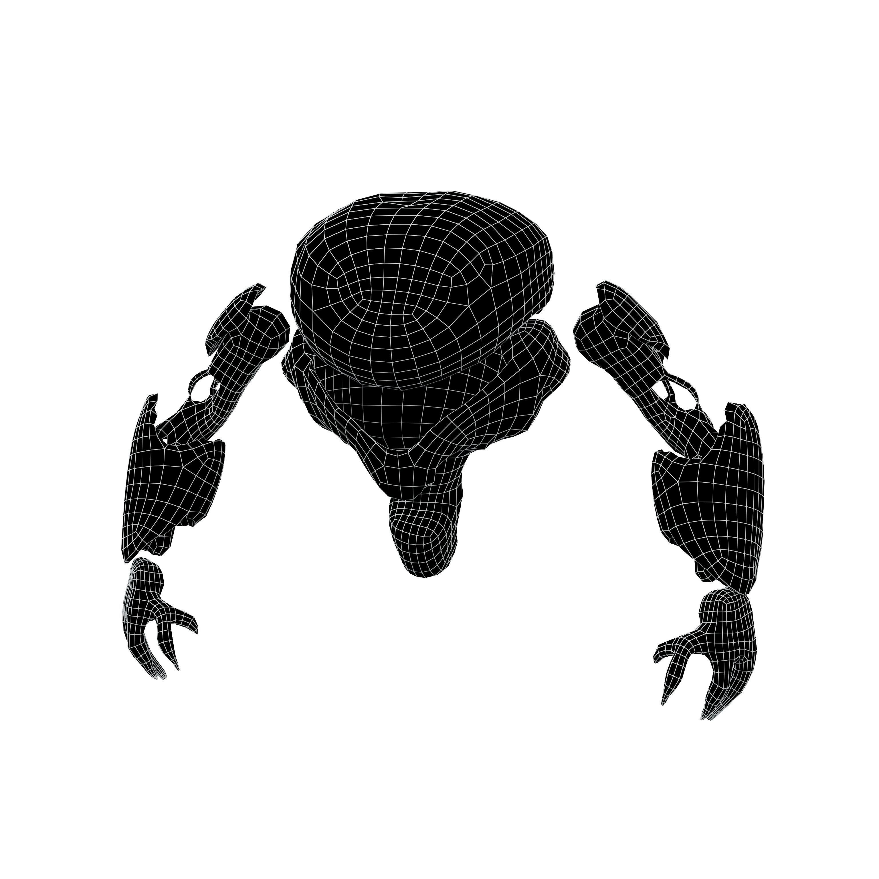 Cartoon Bot Character v1 001 Low-poly 3D model_4