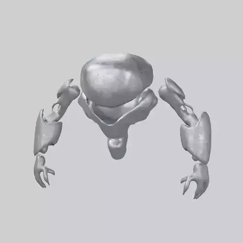 Cartoon Bot Character v1 002 Low-poly 3D model