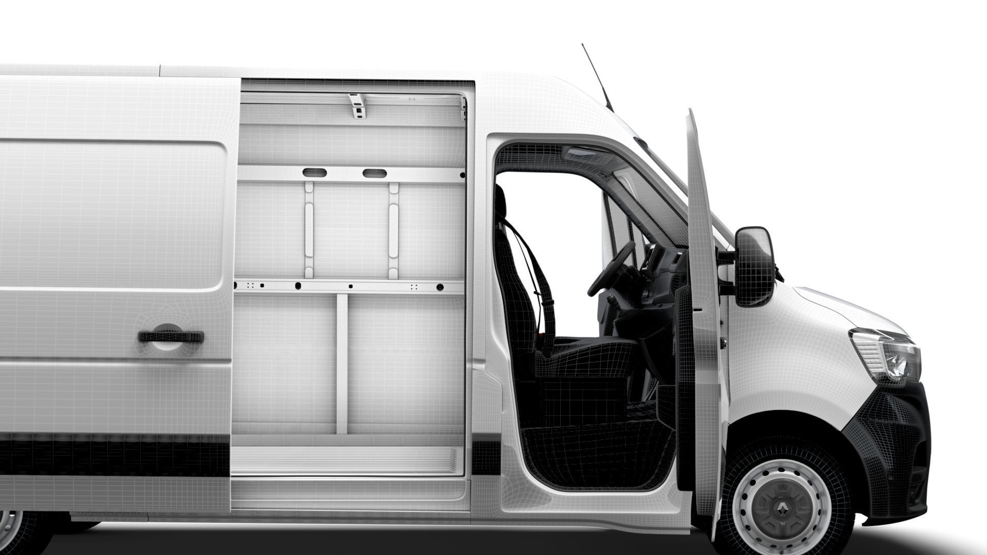 Renault Master Van L1H2 HQInterior 2023 3D model_15