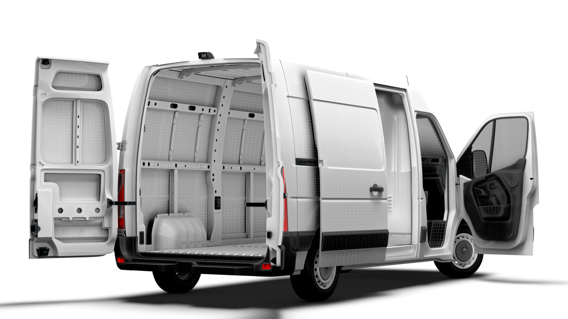 Renault Master Van L1H2 HQInterior 2023 3D model_19