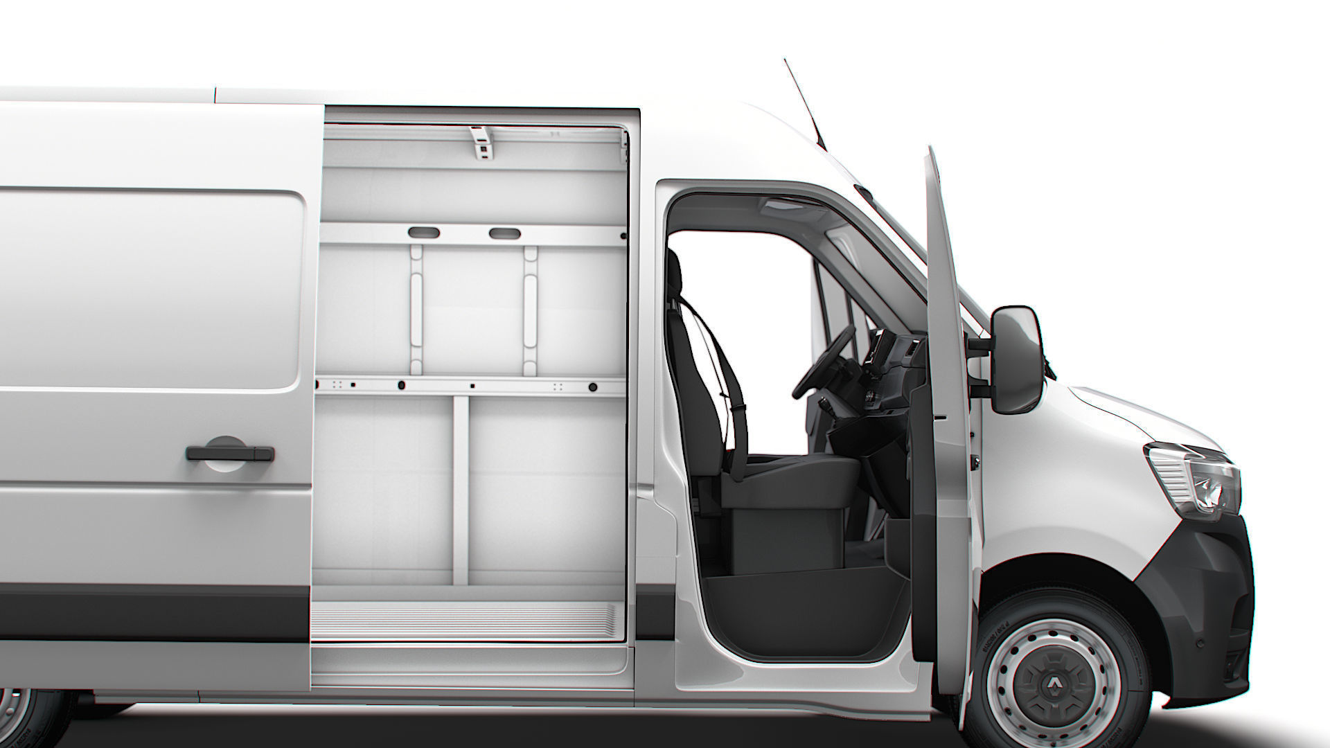 Renault Master Van L1H2 HQInterior 2023 3D model_1