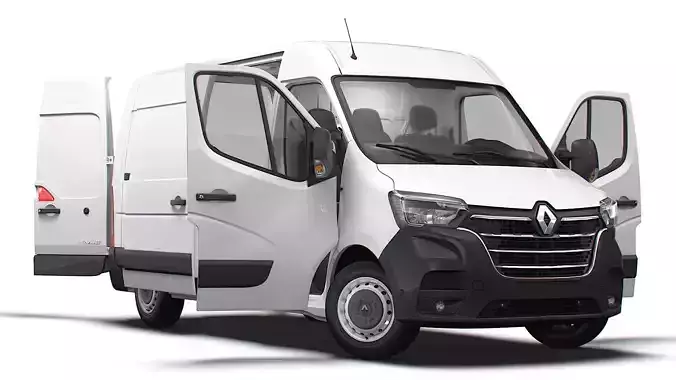 Renault Master Van L1H2 HQInterior 2023 3D model
