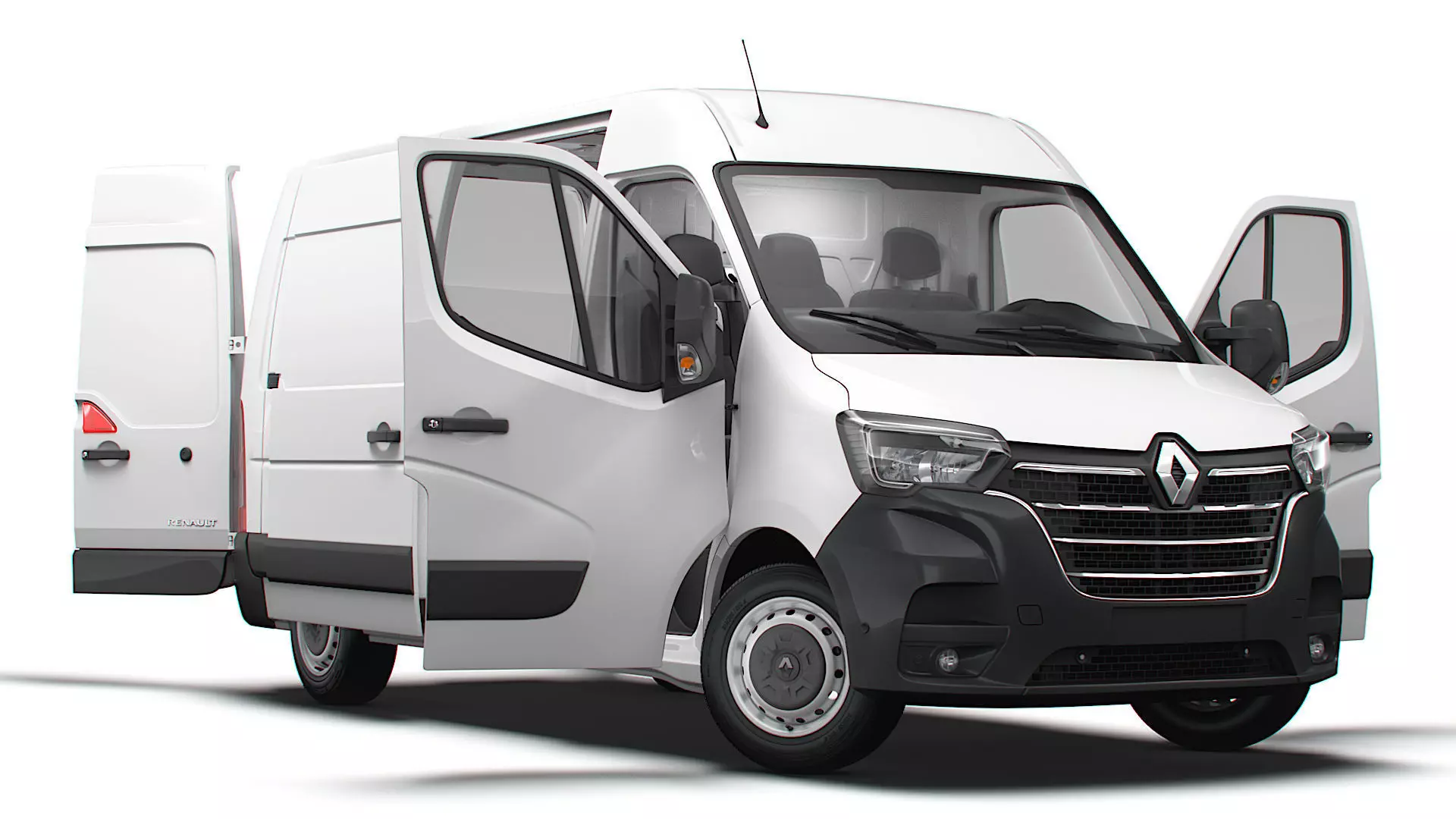 Renault Master Van L1H2 HQInterior 2023 3D model_0