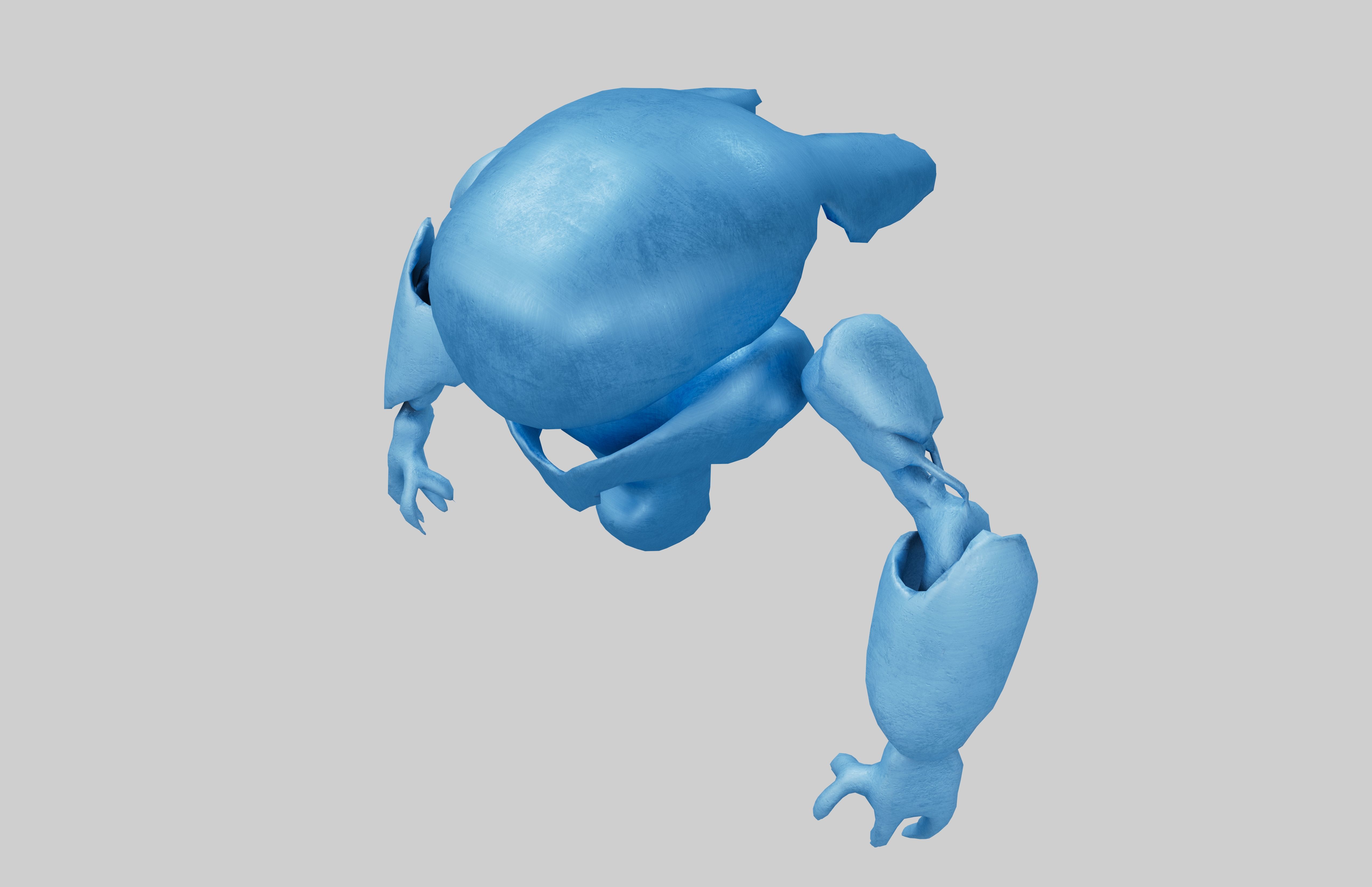 Cartoon Bot Character v1 003 Low-poly 3D model_2