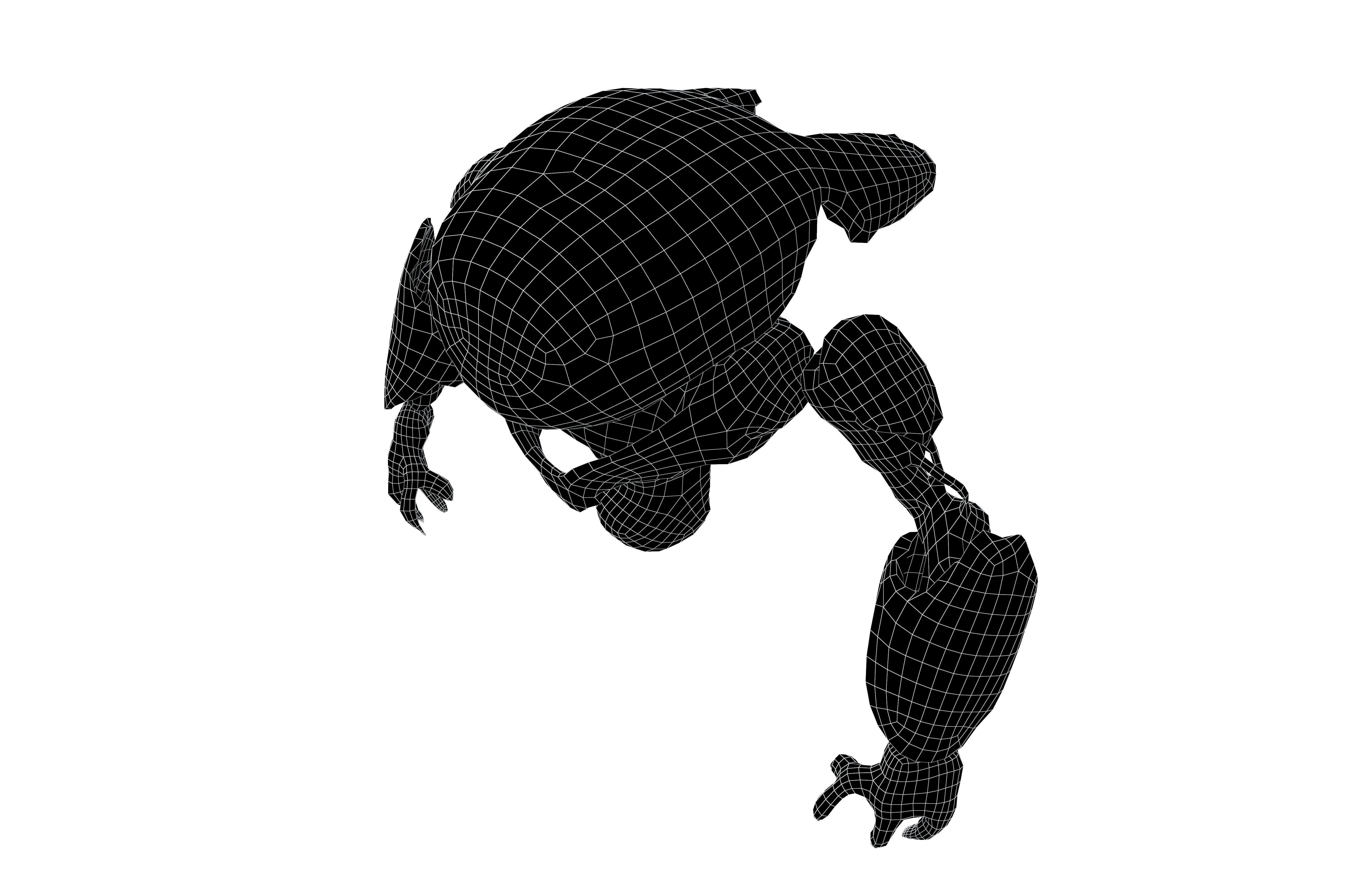 Cartoon Bot Character v1 003 Low-poly 3D model_7