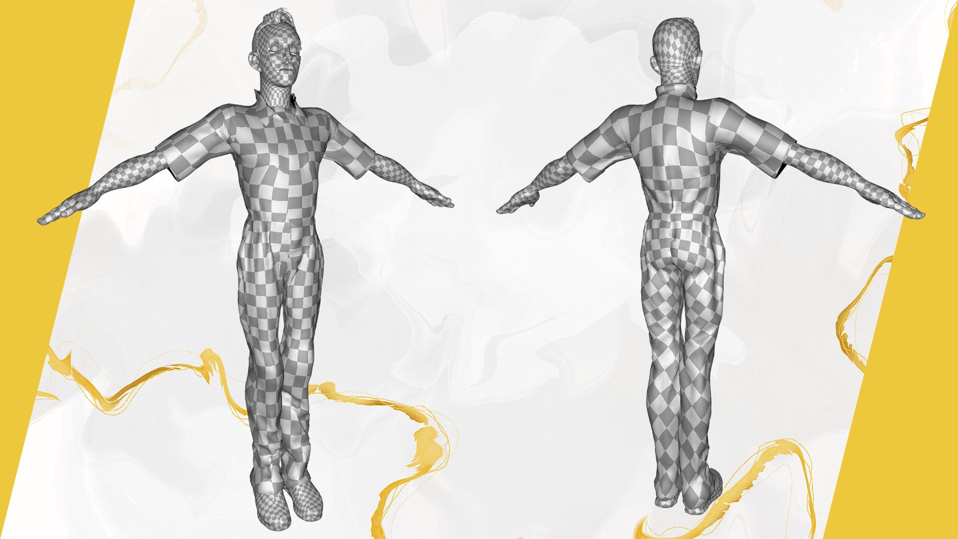 Cartoon Prisoner in Orange Jumpsuit Low-poly 3D model_30