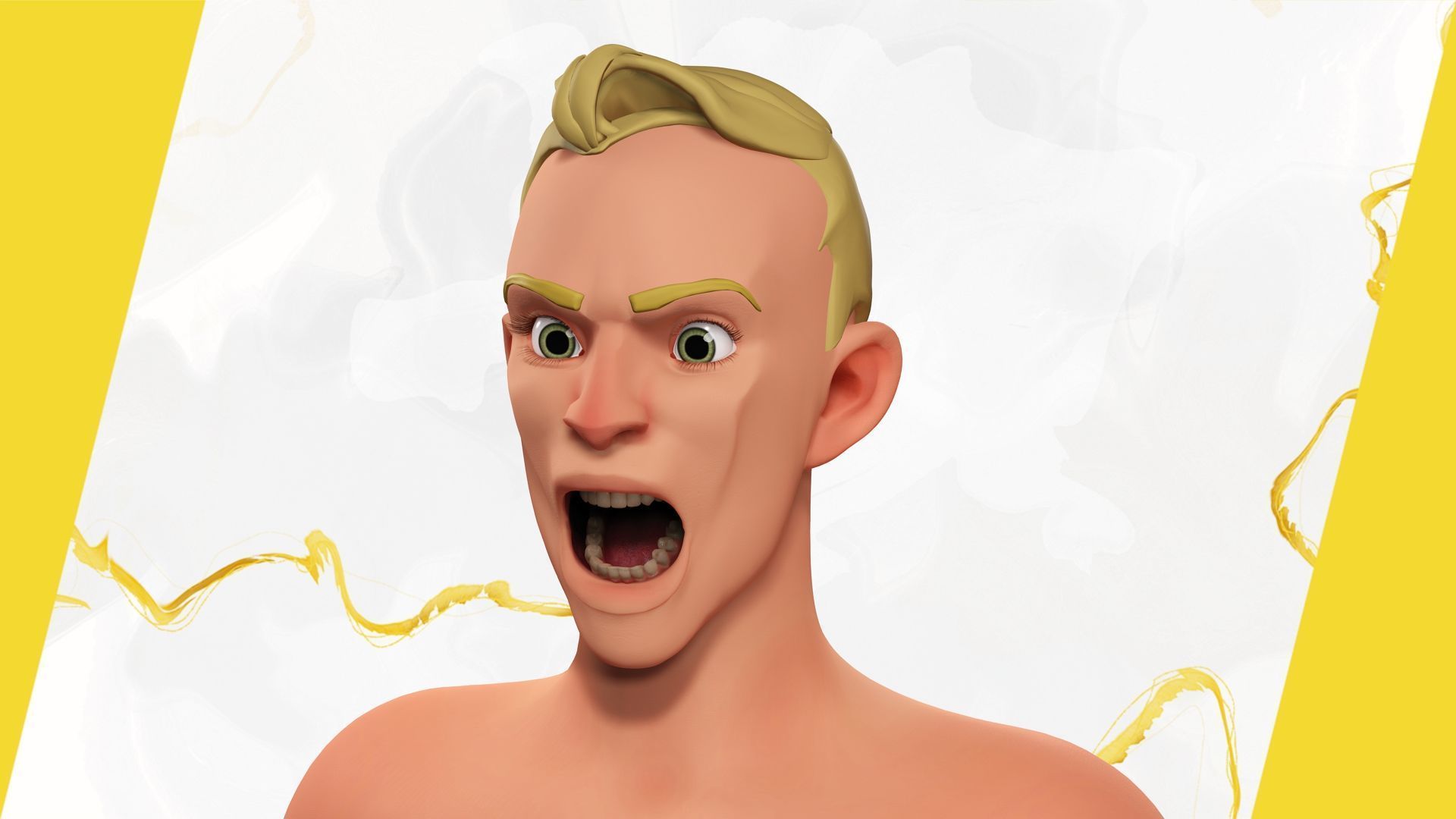 Cartoon Prisoner in Orange Jumpsuit Low-poly 3D model_18